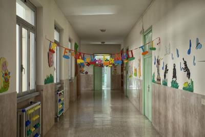 Il corridoio della Scuola dell'Infanzia
